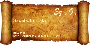 Szombati Ida névjegykártya